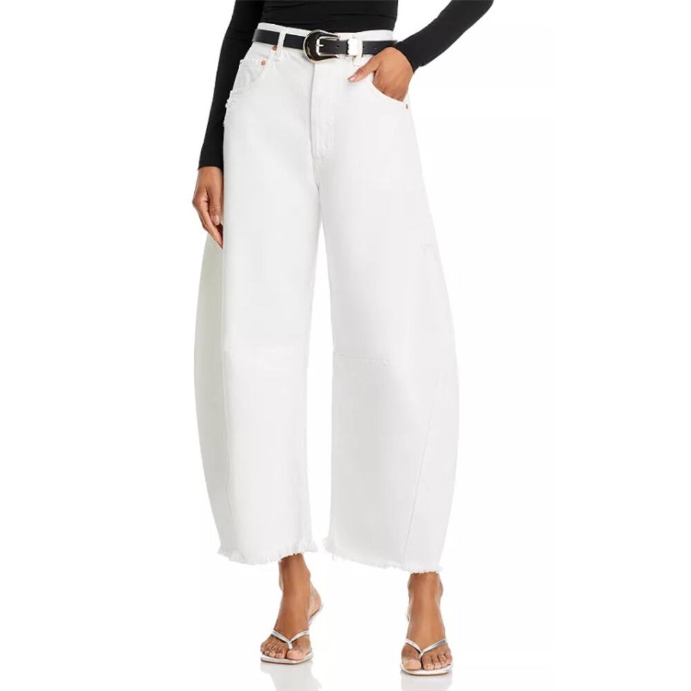CITIZENS OF HUMANITY WOMENS SIZE 27 HORSESHOE JEANS HIGH RISE JICAMA WHITE NEW